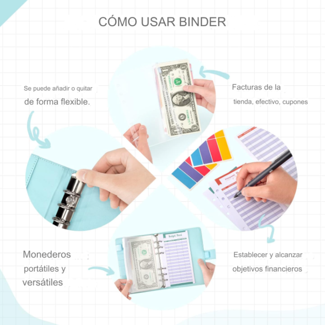 Budget Binder Carpeta Organizadora A6 De Dinero Para Ahorro