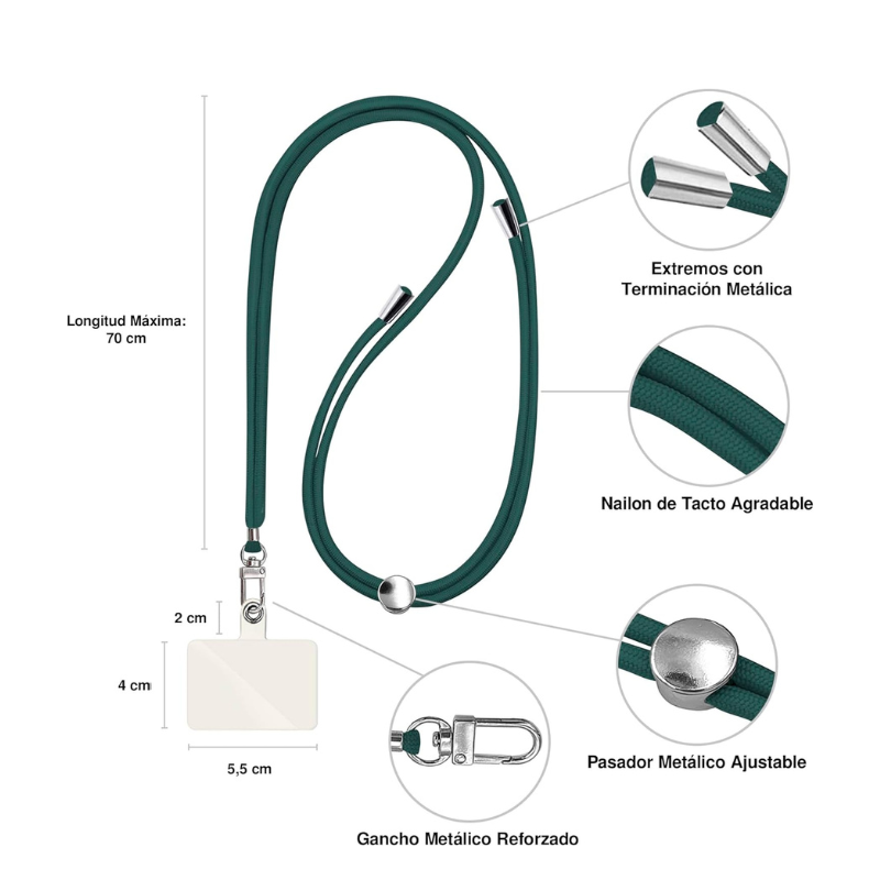 Colgante Para Carcasa De Celular Cordón Universal Antirrobo