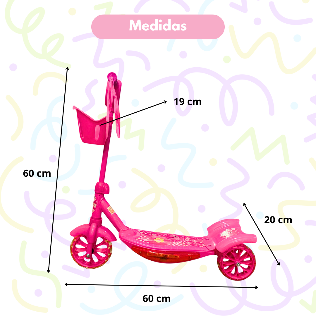 Monopatín Scooter De 3 Ruedas Con Luces Y Sonidos