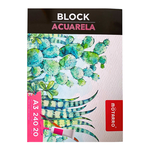Block Para Acuarela A3 Croquera 240gsm 20 Hojas