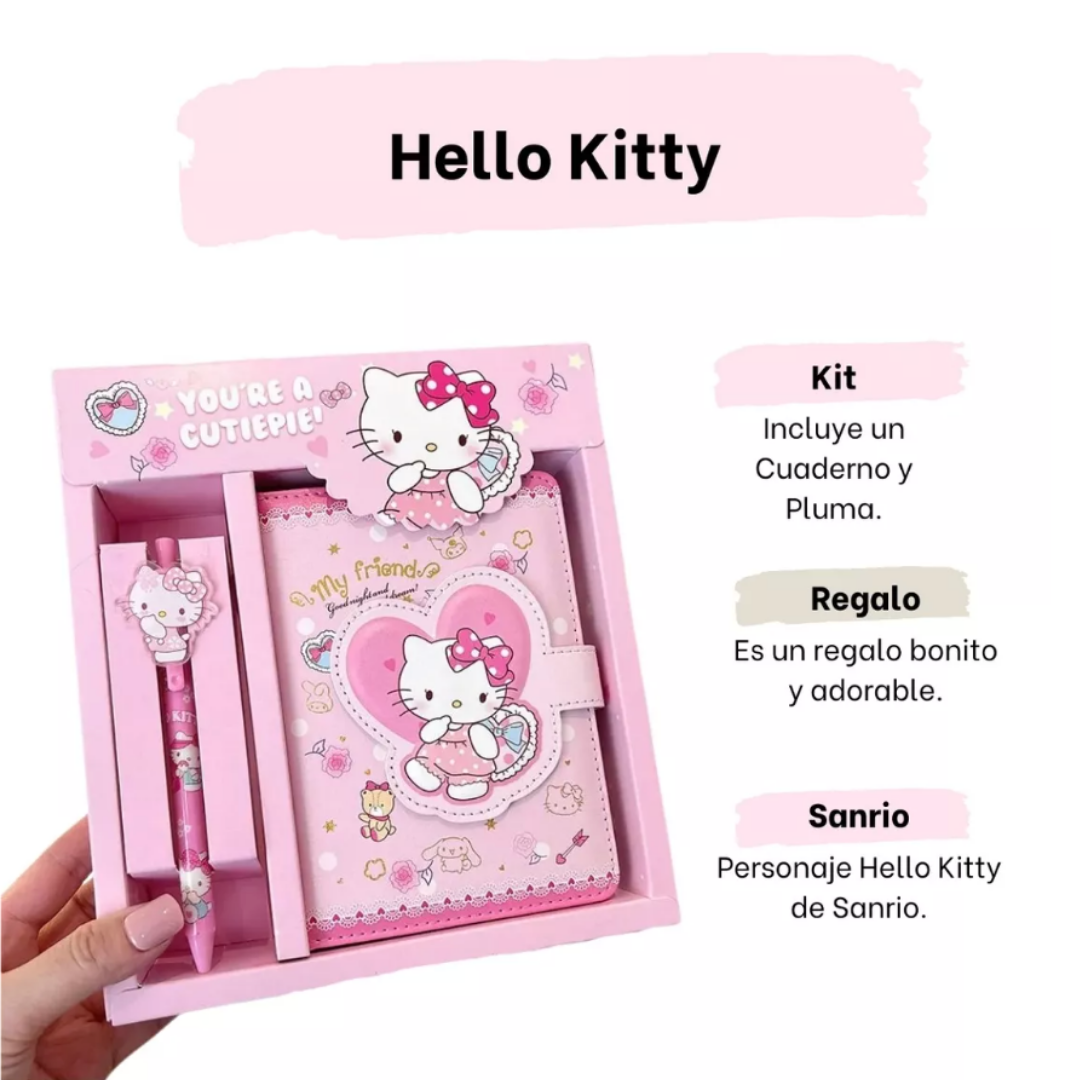 Box Regalo Diario de Vida  De Kuromi / My Melody / Cinnamoroll