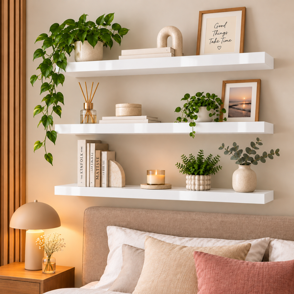 Repisa Flotante De Pared MDF 70 Cm Estante Decorativo