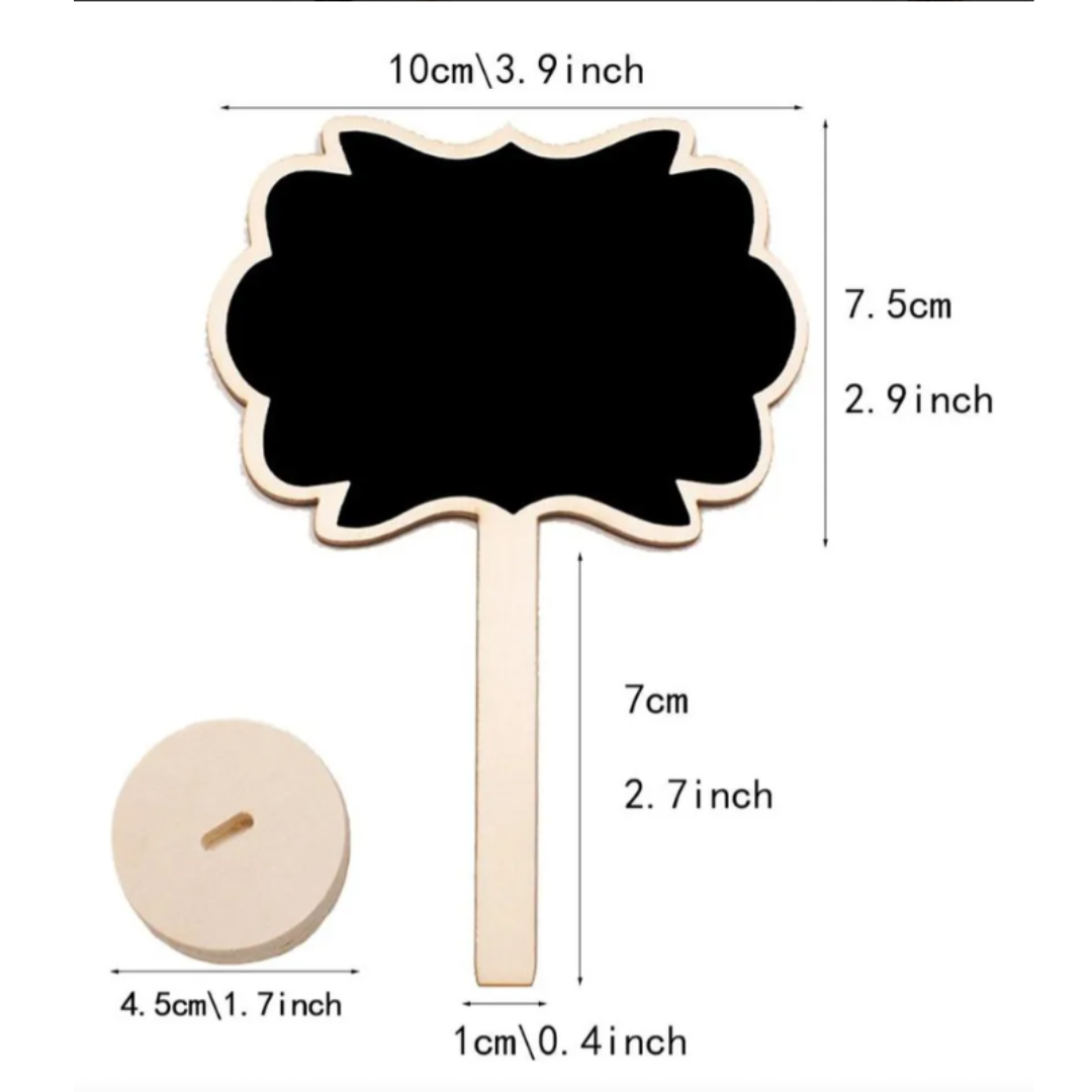 Set De 4 Mini Pizarras Para Decoración