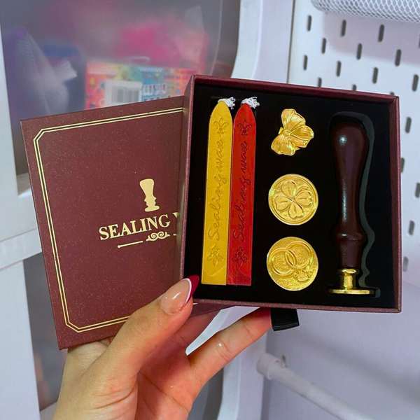 Sello Con Lacre Vintage Timbre Cera Tarjetas