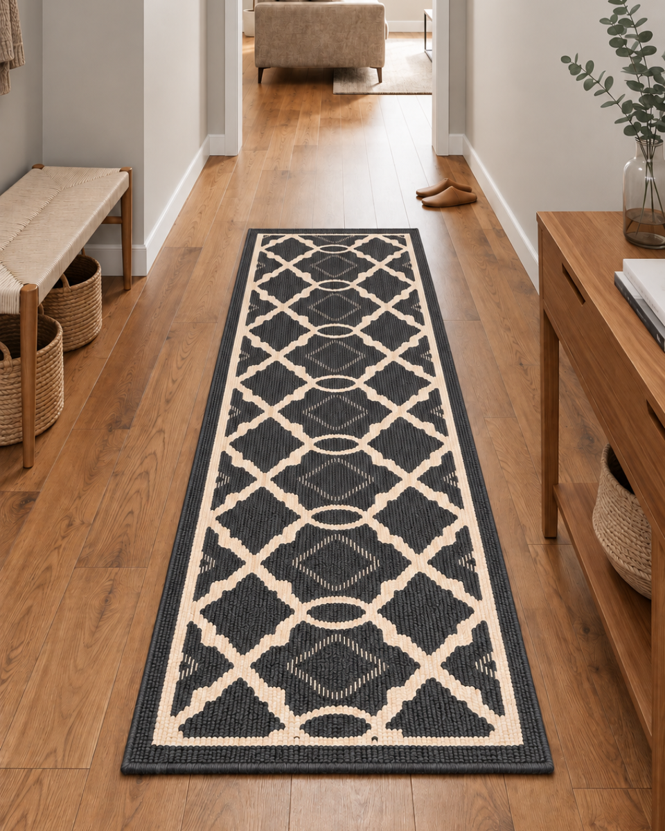 Alfombra Decorativa Antideslizante 180x60Cm Para Pasillo