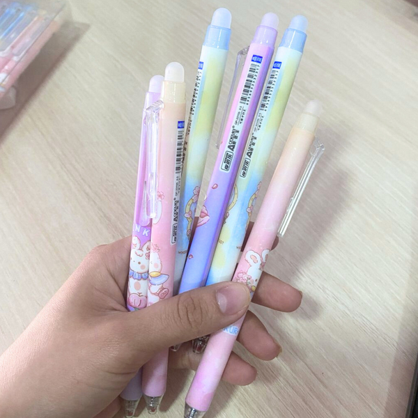 Pack 12 Lápices Tinta Gel 100% Borrable Diseño Kawaii