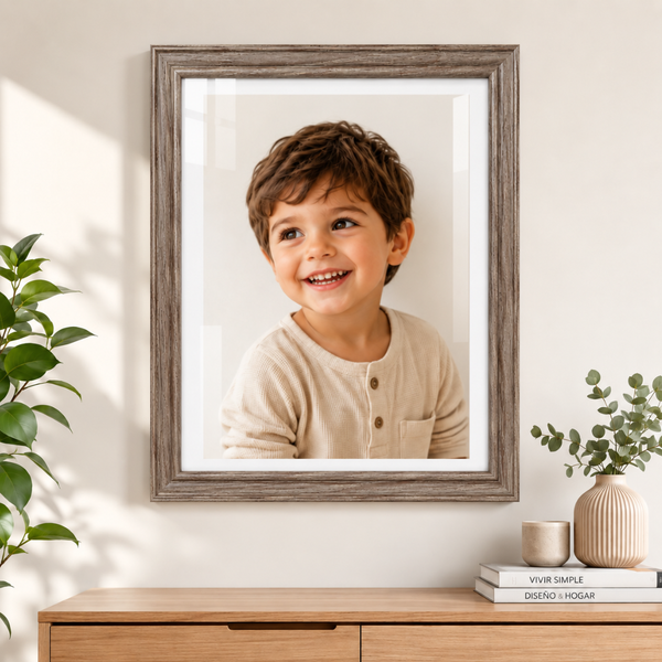 Marco Decorativo 40x50cm Cuadro Portarretrato Con Vidrio