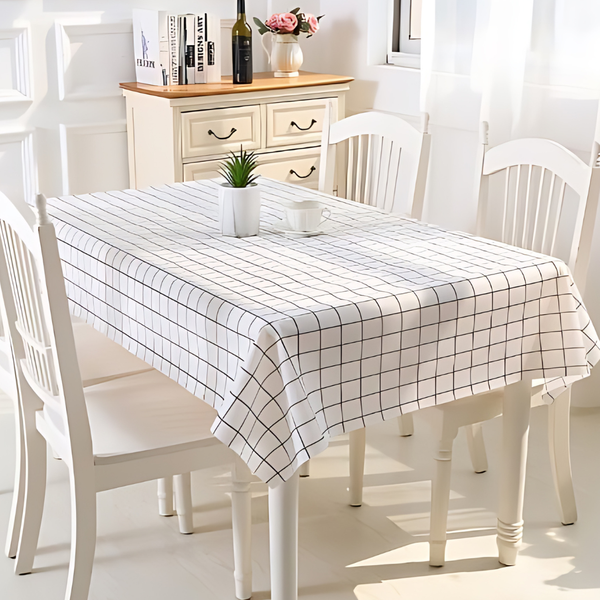 Mantel Rectangular De Plástico Con Diseño De Cuadros