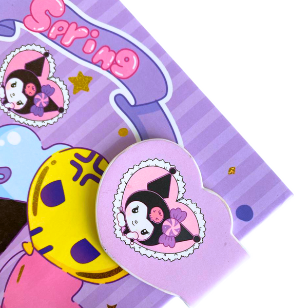 Set Agenda Libreta Kuromi + 1 Lápiz Multicolor Kawaii