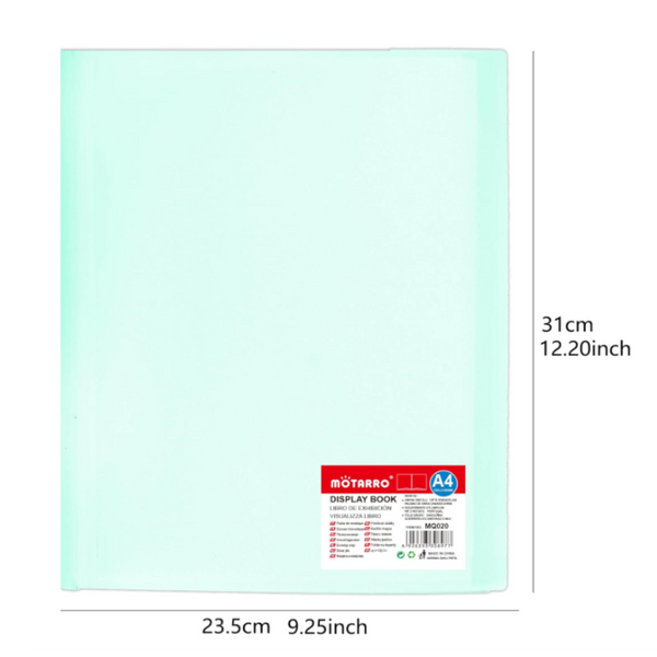 Carpeta Archivadora Color Pastel 20 Fundas Transparentes A4