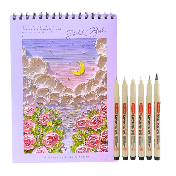 Croquera A4 Cuaderno Block De Dibujo + 6 Tiralíneas