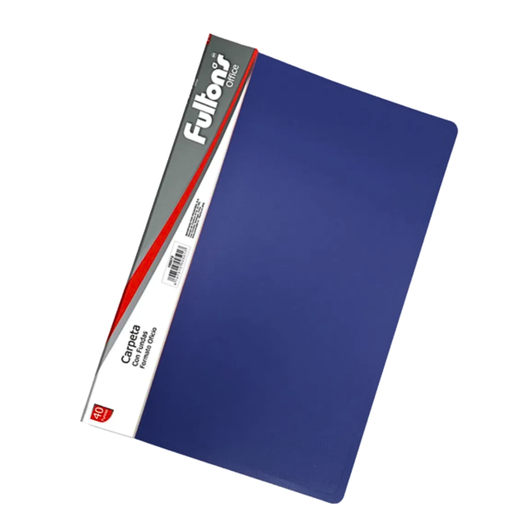 Carpeta Archivadora Tamaño Oficio Con 40 Fundas Transparente
