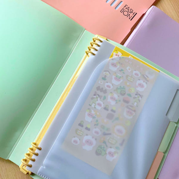 Libreta Anillada B5 Refill Carpeta Colores Pasteles