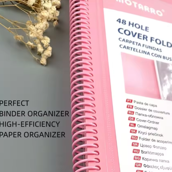 Carpeta Archivadora Anillada A4 Con 30 Fundas Transparentes