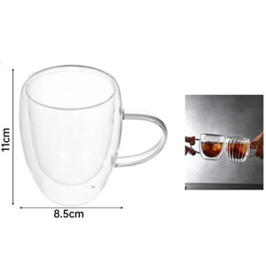 Taza De Doble Cubierta De Vidrio 350 Ml