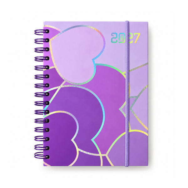 Agenda 2027 A5 Anillada Tapa Dura Planificador Diario Kawaii
