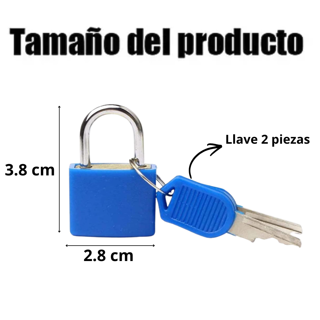Mini Candado Para Mochila Y Equipaje Con 2 Llaves