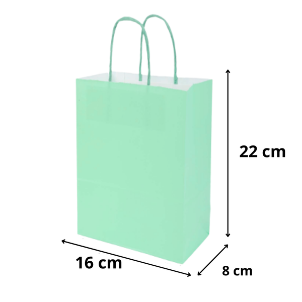 Bolsas De Papel Regalo Kraft Con Manilla Pack 12