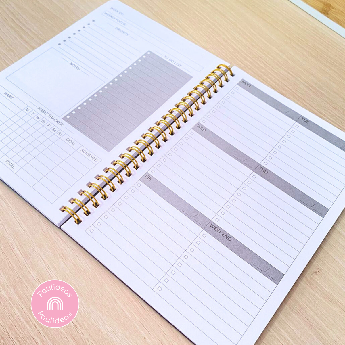 Planificador Semanal Kawaii