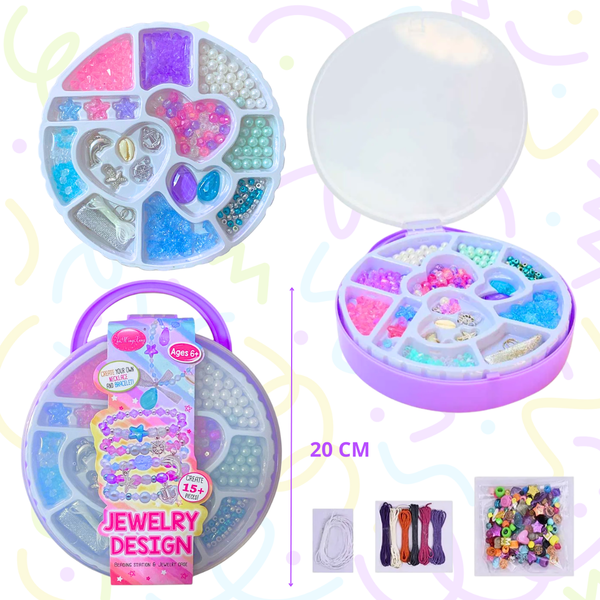 Kit Maleta Para Hacer Pulseras Y Collares Manualidades Niñas