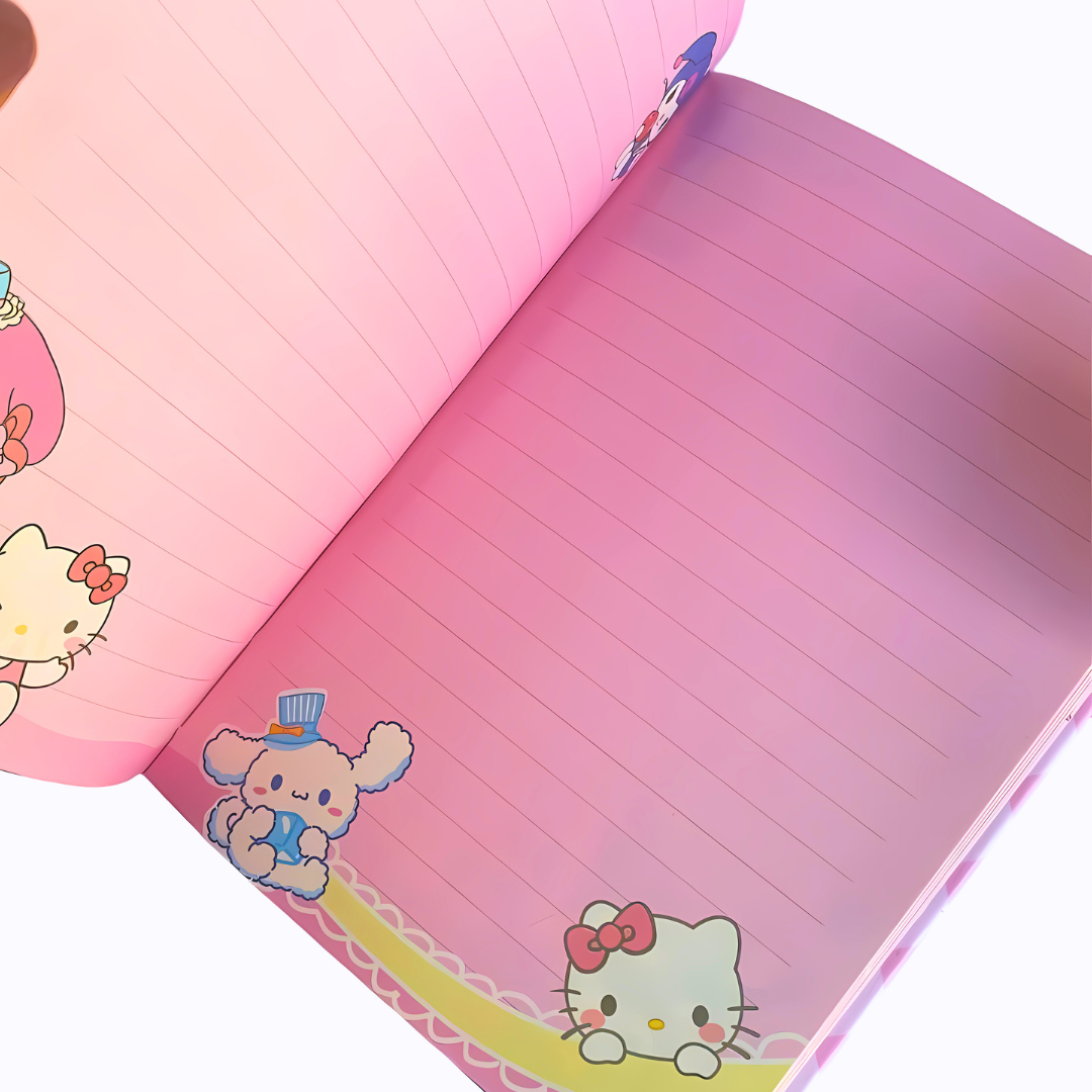 Set Agenda Libreta Kuromi + 1 Lápiz Multicolor Kawaii