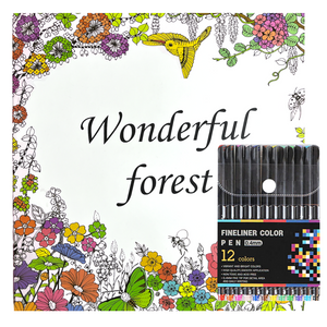 Mandalas Para Colorear + Lápices Tiralinea 12 Colores