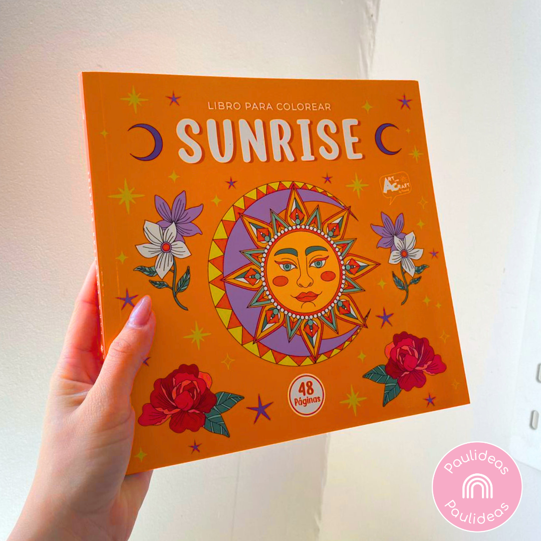 Libro Mandala Sunrise + 12 Plumones Doble Punta Fina/gruesa