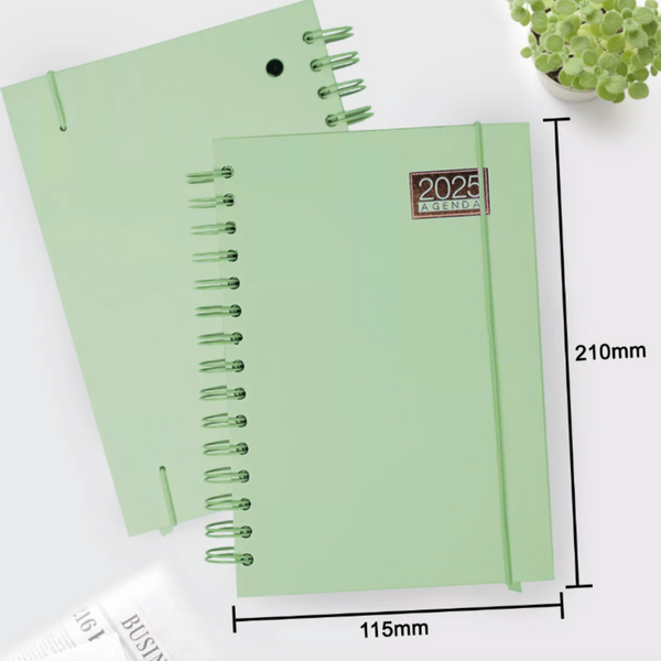 Agenda 2025 En Colores Pastel Diseño Kawaii 22 X 15 Cm