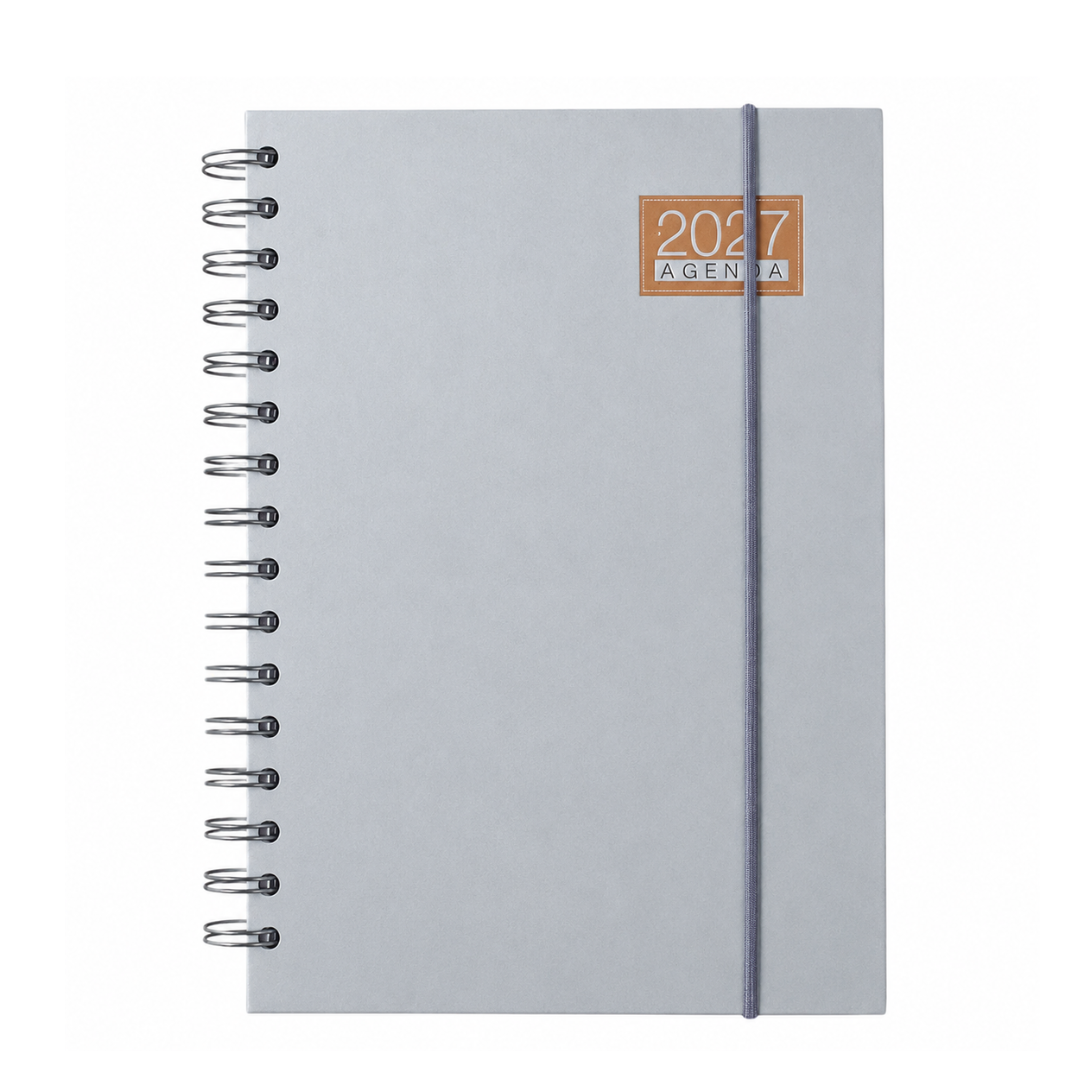 Agenda 2027 A5 Anillada Tapa Dura Planificador Diario Kawaii