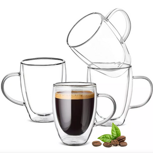 Taza De Doble Cubierta De Vidrio 350 Ml