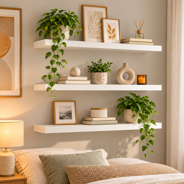 Repisa Flotante De Pared MDF 70 Cm Estante Decorativo