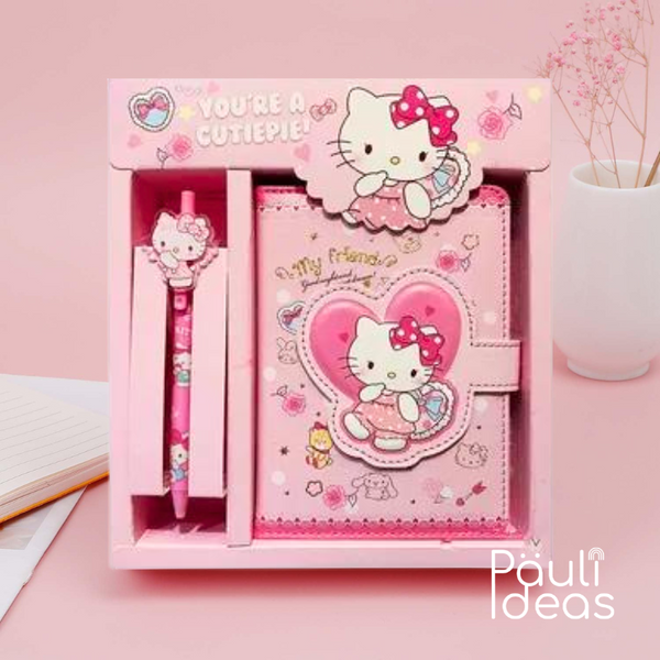 Agenda o Diario de Vida Hello Kitty con Lápiz