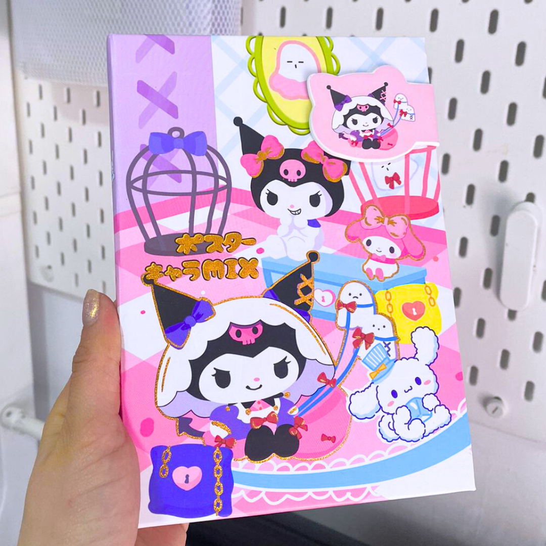 Set Agenda Libreta Kuromi + 1 Lápiz Multicolor Kawaii