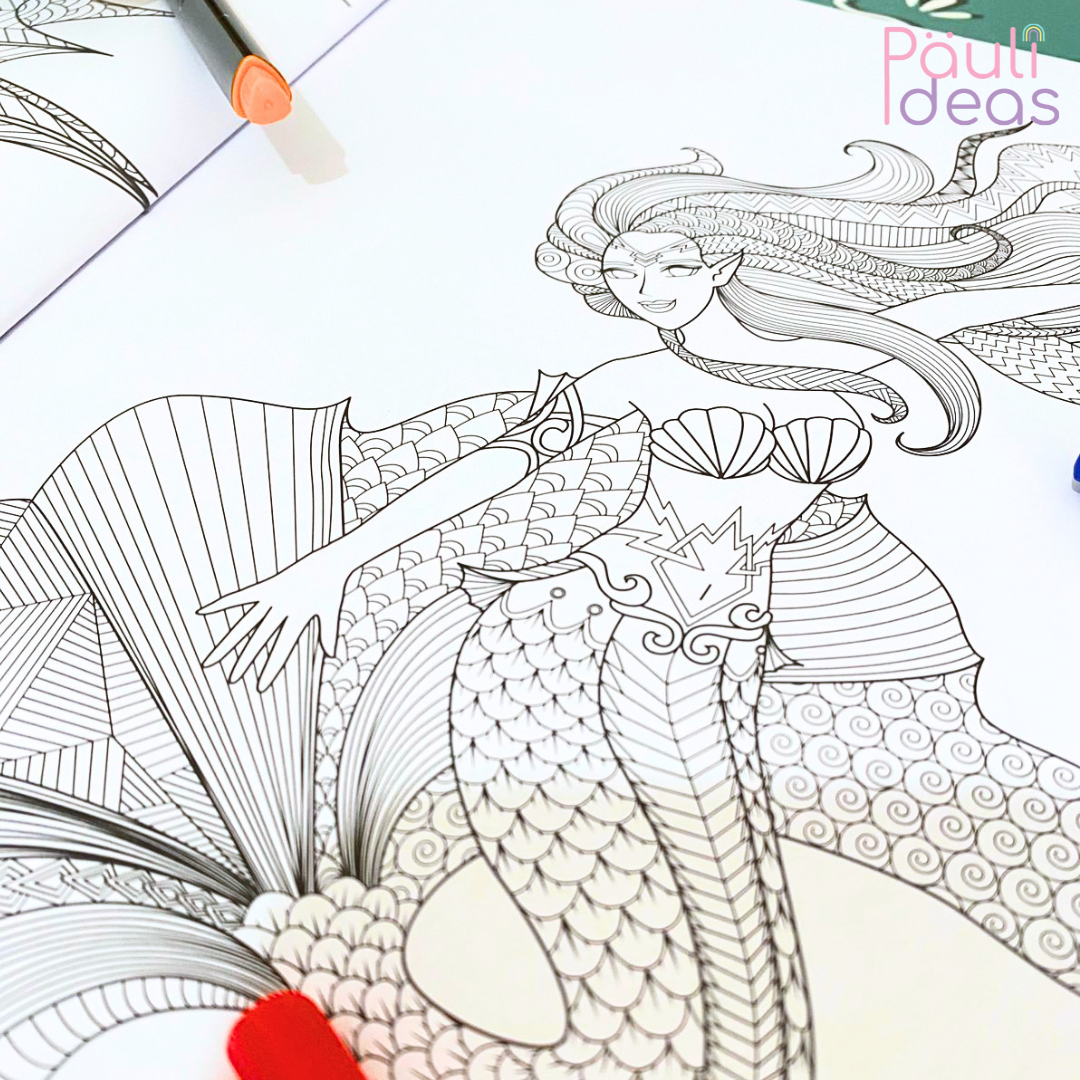 Libro De Mándalas + 12 Lápices Fineliner Adix 0.4 Mm Colores