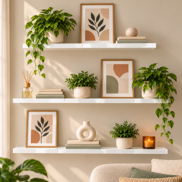 Repisa Flotante De Pared MDF 70 Cm Estante Decorativo