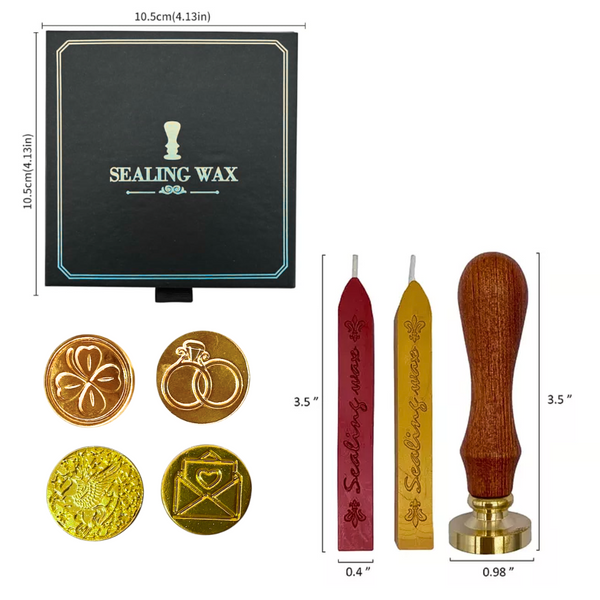 Sello Con Lacre Vintage Timbre Cera Tarjetas