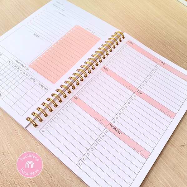 Planificador Semanal Kawaii