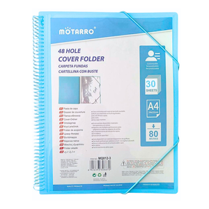 Carpeta Archivadora Anillada A4 Con 30 Fundas Transparentes