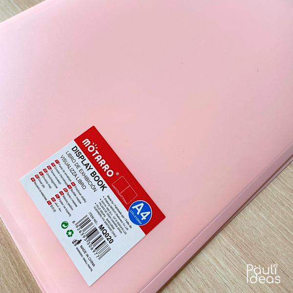 Carpeta Archivadora Color Pastel 20 Fundas Transparentes A4