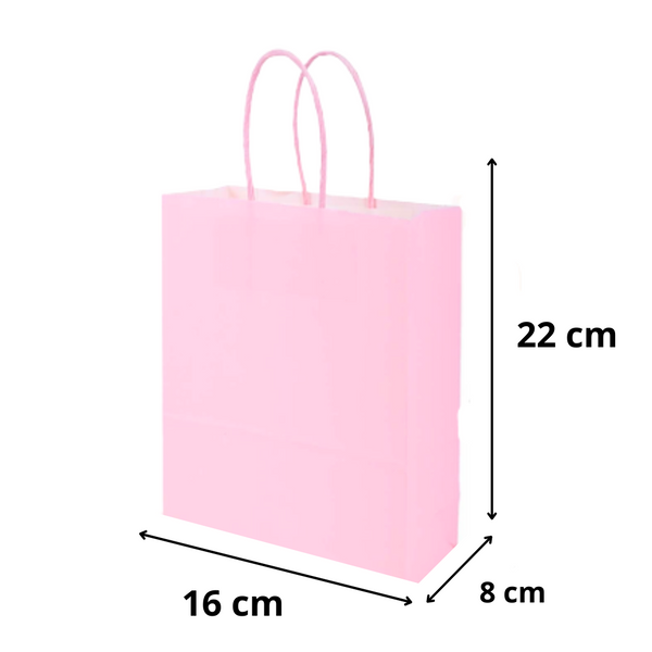 Bolsas De Papel Regalo Kraft Con Manilla Pack 12