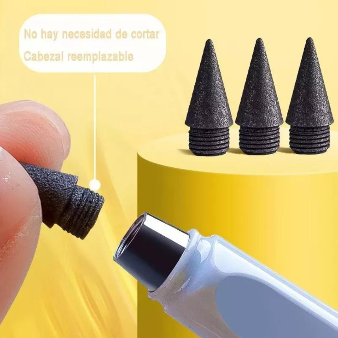 Set 3 Lápices Eterno Infinito Grafito Con Repuesto Y Goma