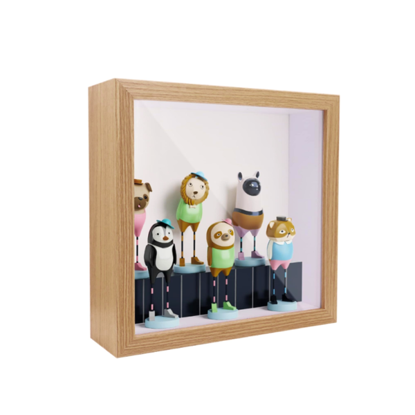 Marco Shadow Box Para Foto 20x20 Cm Profundidad 3 Cm Madera