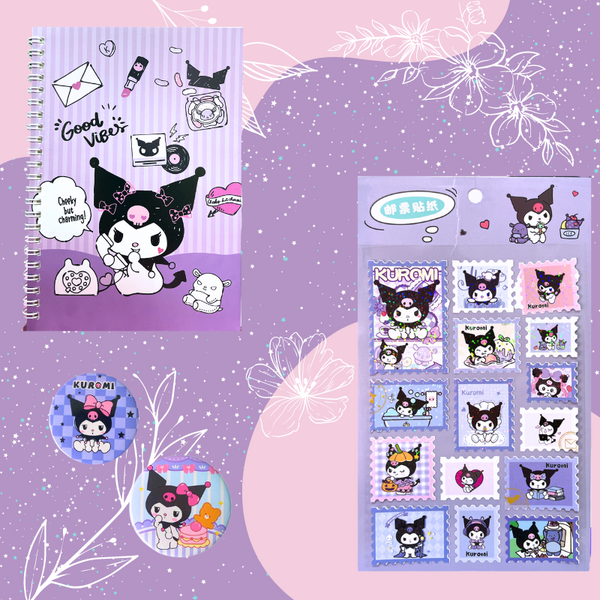 Box Large Regalo Papelería Kuromi Kawaii