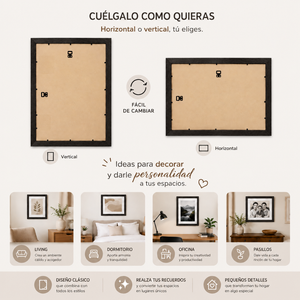 Marco Para Fotos 30x40 Cm Cuadro Portarretrato Decorativo Pared