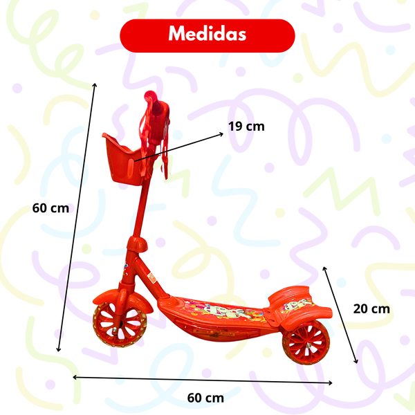 Monopatín Scooter De 3 Ruedas Con Luces Y Sonidos