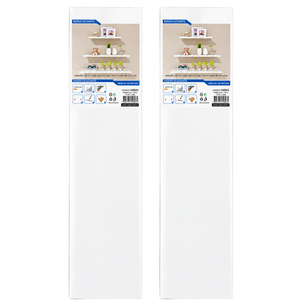 Repisa Flotante De Pared MDF 70 Cm Estante Decorativo