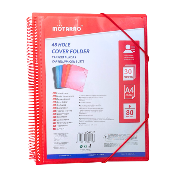 Carpeta Archivadora Anillada A4 Con 30 Fundas Transparentes