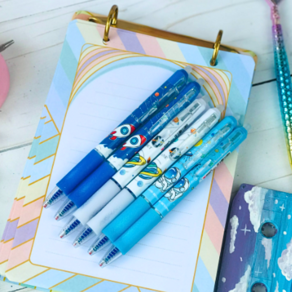 Pack 12 Lápices Tinta Gel 100% Borrable Diseño Kawaii