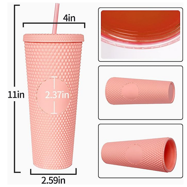 Vaso Tumbler Acrílico Frio/Caliente con Bombilla Dupe 700 ml