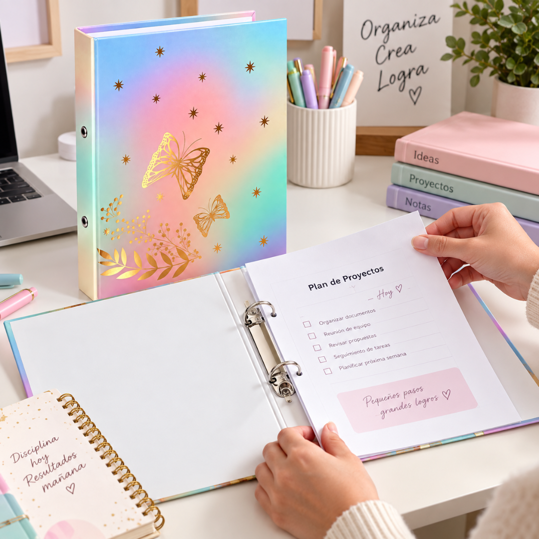 Archivador A4 Binder Carpeta Organizadora De 2 Anillos